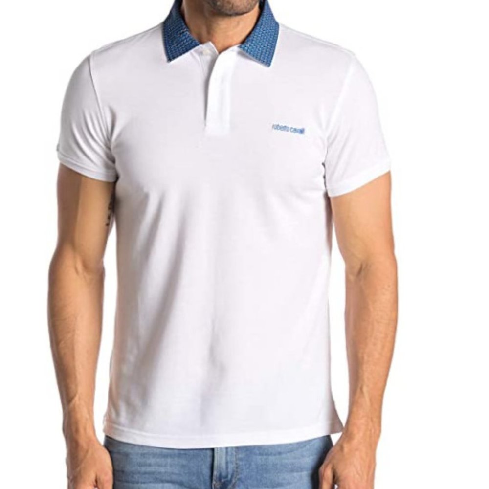 New ROBERTO CAVALLI Polo size S, white